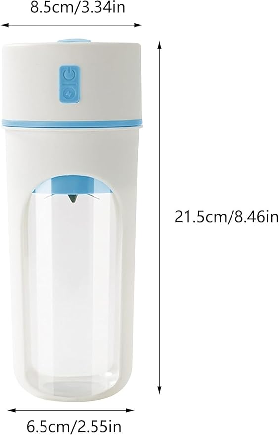 480ml Portable Blender Personal Mini Blender for Smoothies and ShakesUSB Rechargeable Mini Fruit Juicer with 6 BladesFit for Outdoor Sports Travel Home Office