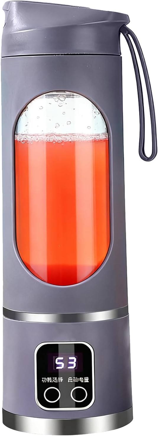 Personal Juicer450ml Wireless Mixer with LED Display | Portable Blender Cup - for Home Gym Kitchen Beach School Camping Hiking Picnic Vacation Apartment Dorm