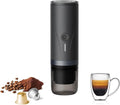 Portable Espresso MakerSelf-Heating Electric Mini Coffee MachineUp to 20-Bar PressureCompatible with NS Capsules &amp Fine GrindCoffee Maker for Outdoor CampingHikingRV &amp Car travel (Black