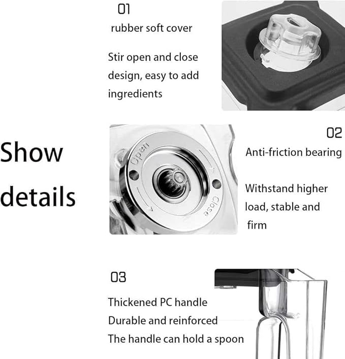 Smoothie Maker 2L Commercial Stand Mixer With Sound Enclosure - Powerful 17000rpm Blade Crushes Ice - Blender With Silent Broken Wall Cooking Machine - Perfect For Smoothies Fruits