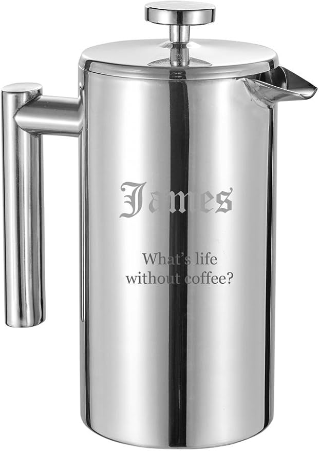 Personalized Visol Dasha Stainless Steel Coffee Press - Free Engraving (Text)