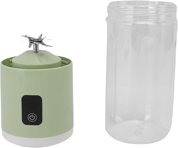 Diydeg Portable Blender 500ml Large Capacity USB Rechargeable Electric Juicer Blender with 1500mAh Battery for Fruit Smoothies and Shakes (Green)