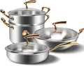 Cookware Set Soup Pot Milk Pot Frying Pan Steamer Pot Double Boilers Cooking Pot Set Kitchen Non-Stick Pan Saucepan