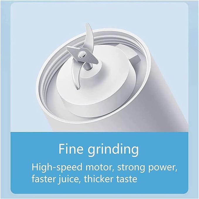 Powerful Portable Blender for Shakes and Smoothies 350ml Personal Size Blender with USB Rechargeable Fruit Veggie Juicer Mini Portable Blender Cup for Travel Sports Kitchen