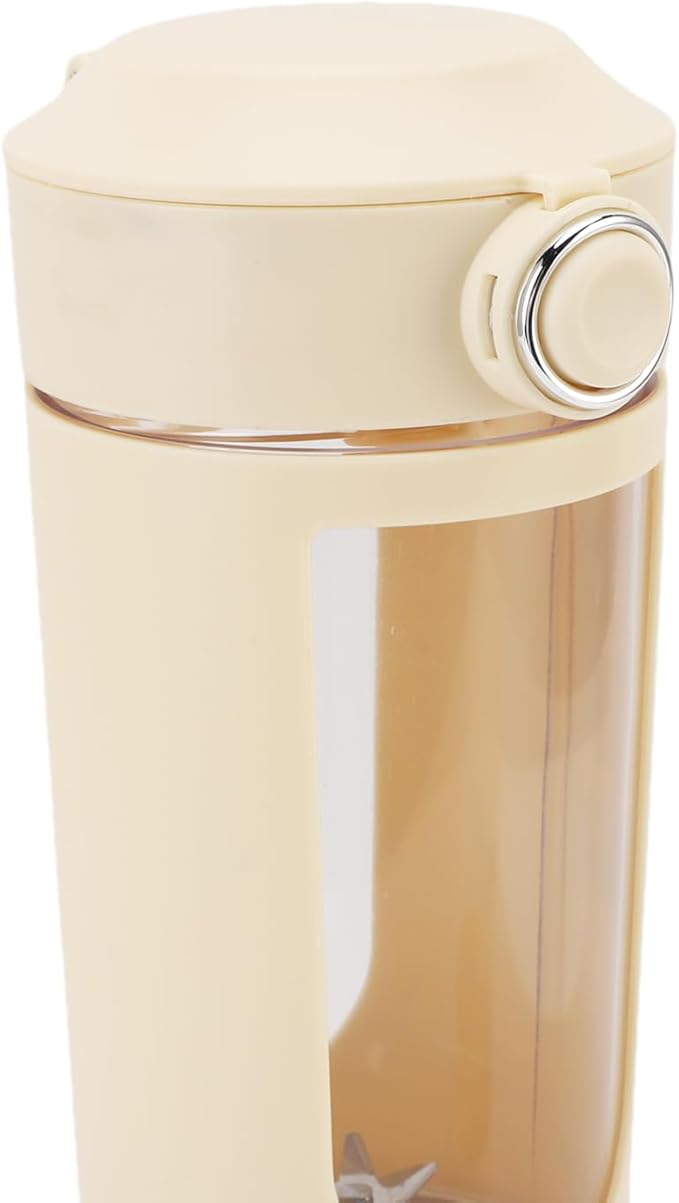 Asixxsix Portable Blender 700ML Leakproof Lid Rechargeable Smoothie Blender Travel with 1500mAh Battery for Travel Gym Home Office (Beige)