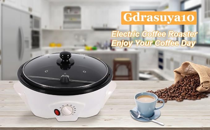 LOYALHEARTDY Electric Coffee Bean Roasting Machine Coffee Roaster Baker 110V 800W Coffee Roaster Household Coffee Bean Roasting Baking Machine 3.3LB
