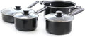 For 7-Piece Aluminum Nonstick Cookware Set in Black