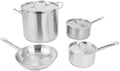 7-Piece Stainless Steel Induction Ready Cookware Set with Stock Pot Perfect for restaurant home kitchen commercial.