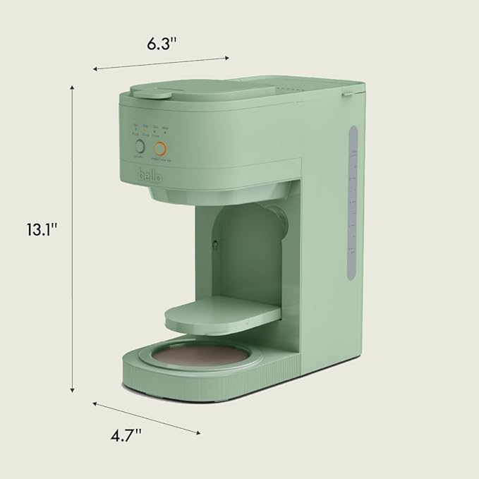 BELLA VersaBrew 2-in1 Coffee Maker K-Cup compatible Brew 3 Sizes Carafes &amp Single Serve Cups Dishwasher Safe Reusable Filter &amp Filter Holder Iced Coffee Function 60oz Tank Seaglass