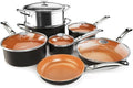 Cookware 12 Piece Cookware Set Nonstick Wok Cooking Pot Cover Cooker Gas Wok Pan Frying Pan Kitchenware (Color : A Size A