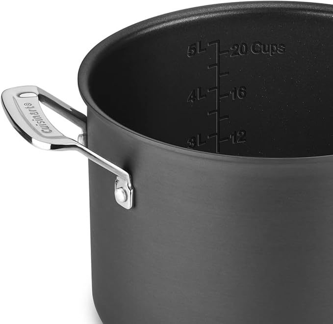 CUISINART N61-11 Nonstick Hard-Anodized Nesting Cookware Set 11 Piece Black