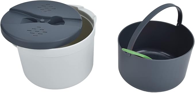 Microwave Rice Cooker with Lid and Spoon for Rice Pasta Vegetables Oatmeal 2L Capacity (Green)
