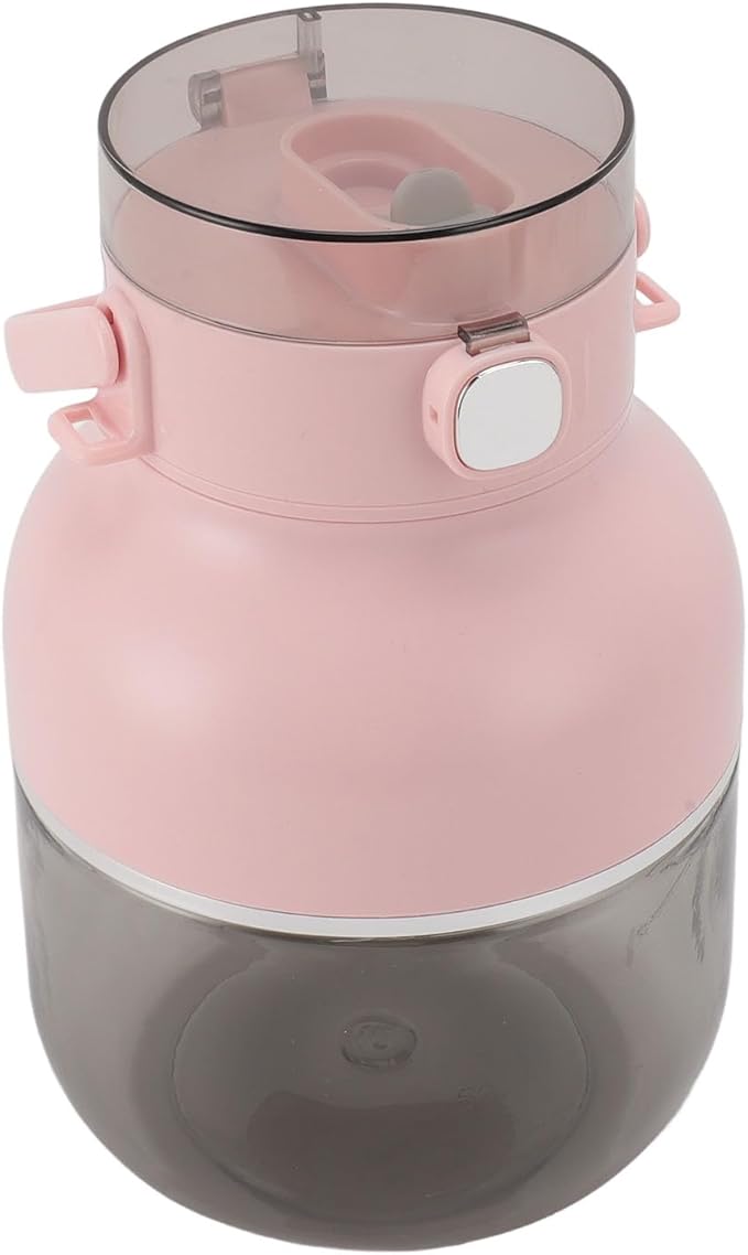 Portable Blender Cup Electric Juicer Cordless 500ML USB Rechargeable Mini Blender Cup with Straw (Pink)