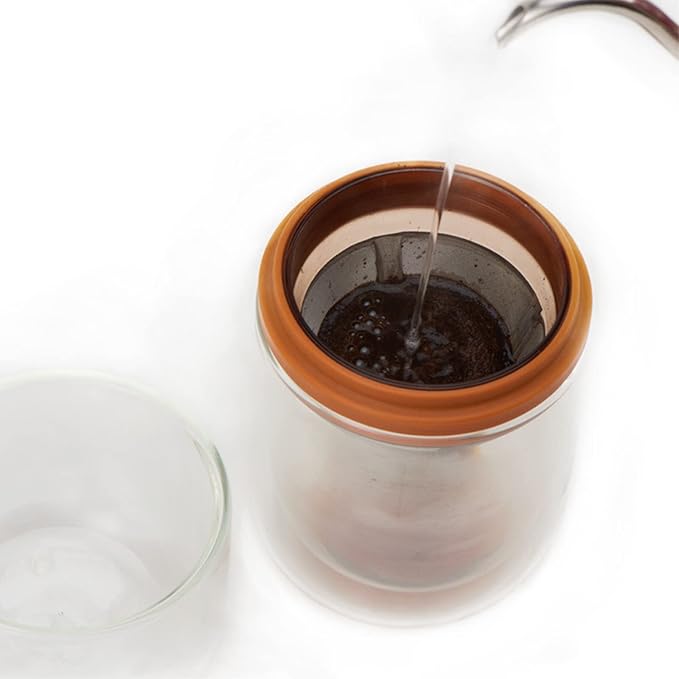 Coffee Pot Glass Coffee Maker with Stainless Steel Filter Strainer Drip Portable Coffee Kettle Percolators Brew Dropper Tea Kettle TravelA