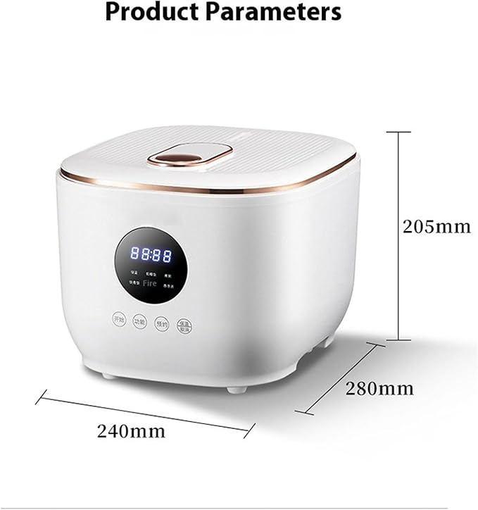 Portable Rice Cooker Non-Stick Ceramic Glaze Inner Pot Rice and Soup Separation Technology 24-Hour Smart Reservation Suitable for Dormitory and Camping