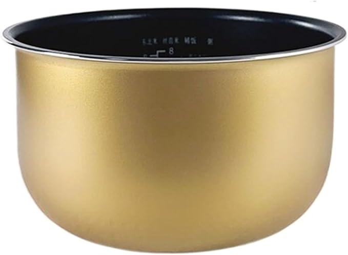 Rice Cooker Inner Pot Compatible for Midea 4L MB-FD4018/WFS4029/FS4017/FS4018D Rice Cooker Inner Pot 304 Rice Cooker Stainless Steel Inner Pot 316 Inner Pot(Yellow Crystal Inner Container 4L)