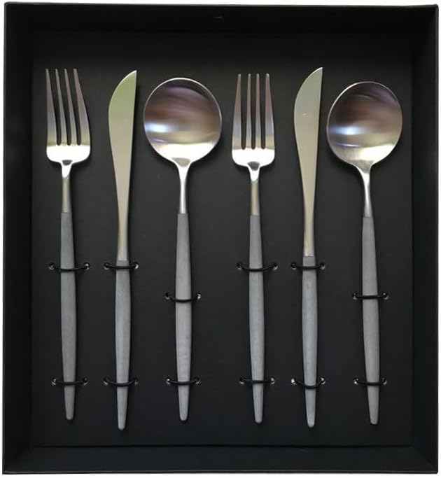 Cutipol GOA Gray Silver Dinner Set 6 Pieces