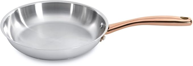 BergHOFF 11 Piece Ouro Cookware Set with Gold Handles Silver/Rose Large