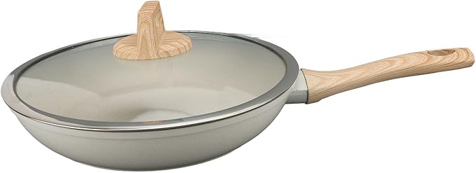 Diydeg Kitchen Cookware Set Includes 5pcs White Pots and Pans Tong Spatula Ladle Non Stick Baking Pan Frying Pans Saucepan Grill Pan Induction Kitchen Cooking Set Dishwasher