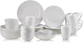 Mikasa Annabelle Bone China 40-Piece Dinnerware Set Service for 8 Lightweight and Chip-Resistant White Porcelain with Elegant Design