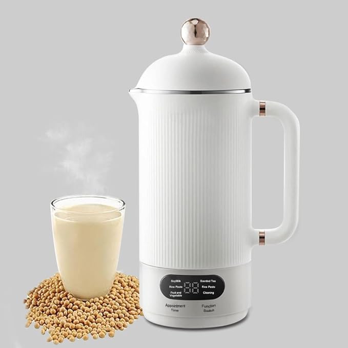 WOOLALA 110V Soy Milk Maker Machine with Screen 350ML Personal Health Stew Cup Powerful Blender &amp Automatic Brewing for Smooth Vegan Nut Milk Maker12 Hours Appointment