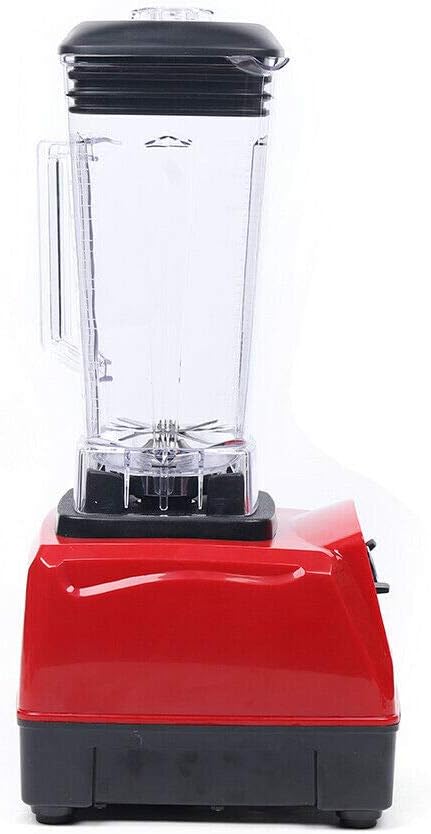 110V Professional 2L 1500W 2HP Heavy Duty Commercial Grade Countertop Electric Mixer Juicer Mixer Food Processor for Crushing Ice Frozen Dessert SoupFishSpeed 4300RPM (Red+Black)