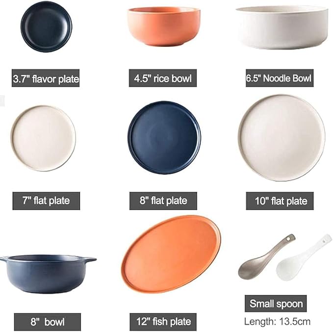 GaRcan Dinner Plate Luxurious Dinner Set for Party or Wgifts Dinnerware Sets Dinner Plates 46 Pieces Dish Sets Includes Bowls/Dessert Plates/Saucers Dishwasher &amp Microwave Safe/Natural (B)