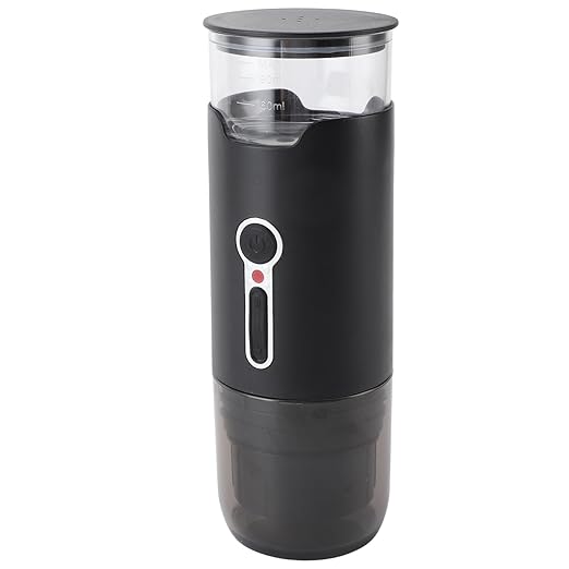 SUNGOOYUE USB Rechargeable Mini Coffee Maker Portable Wireless Coffee Maker for Home Black (#1)