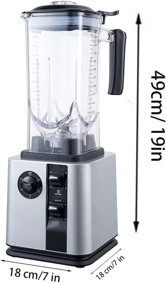 Fully Automatic Smoothie Machine Multi-Functional Home Kitchen Blender Commercial Ice Crusher with 2.2L Large Capacity Glass Jug Mixer for Kitchen Milk Tea Coffee Dessert Leisure Shop B
