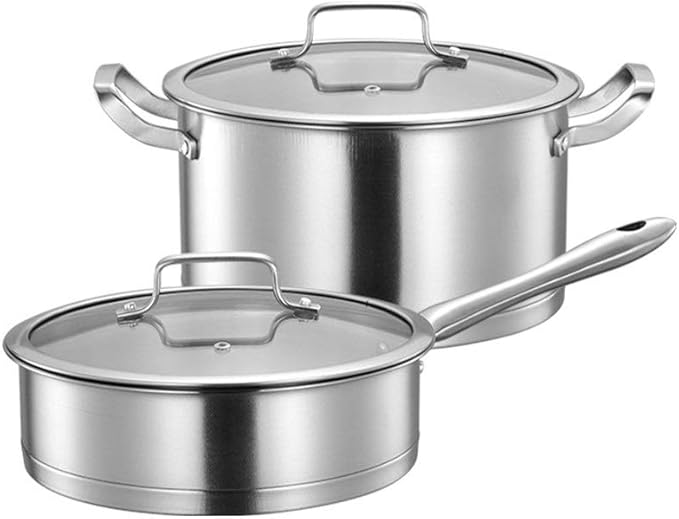 Pot Set Stainless Steel Cookware Set Professional for Home Restaurant Cookware Pots and Pans Set Cooking Utensils Cookware Cooking Set