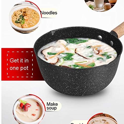 Cooking Pots and Pans Set Porridge Soup Ramen Milk Pot Non Stick Pot Korean Breakfast Cookware Set Japanese Kitchen Utensils(20cm)