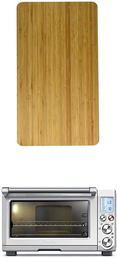 Breville BOV800CB Bamboo Cutting Board for Use with the BOV800XL Smart Oven with Breville BOV845BSS Smart Oven Pro 1800 W Convection Toaster Oven with Element IQ Brushed Stainless Steel