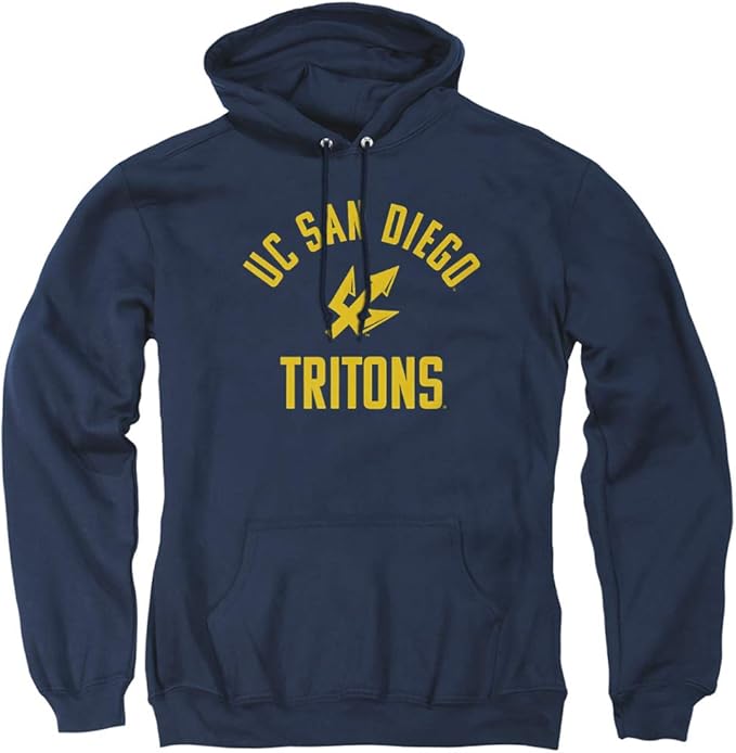 University of California San Diego Official One Color Ucsd Tritons Logo Unisex Adult Pull-Over Hoodie