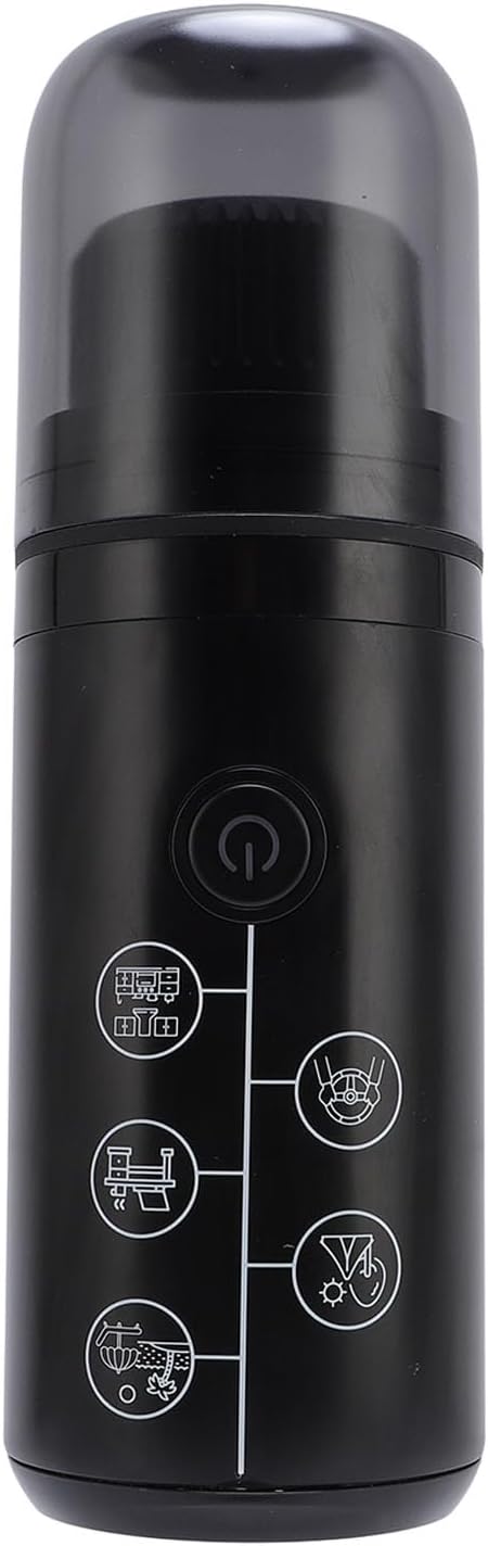 Asixxsix Portable Coffee Maker 17Bar Pressure 2600mAh USB Rechargeable Travel Coffee Maker Camping with Powder and Capsules Compartment for Home Office RV Camping (Black)