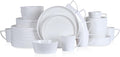 Stone Lain Madeline Formal Bone China Dinnerware Set 32 Piece Service for 8 White