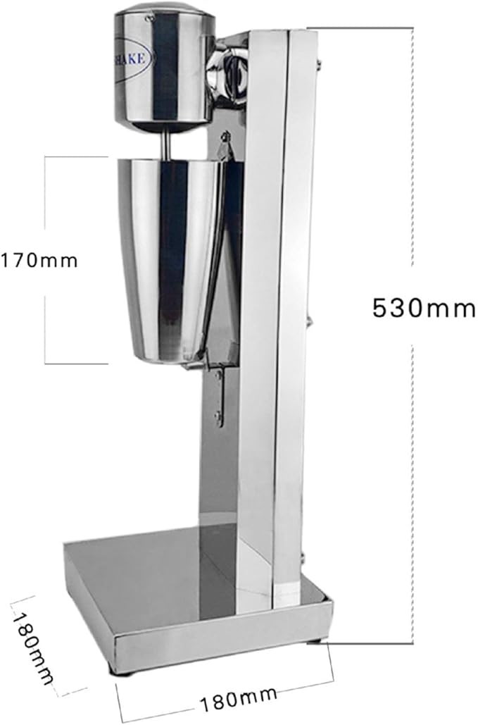 Milkshake Maker Mixer 2 Speeds Electric Milk Shaker Machine Drink Mixer Stainless Steel Milkshake Machine Frappe Mixer Protein Shaker Blender For Smoothie Milk Frother Coffee Foamer Milk Tea Cocktai