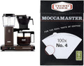 Technivorm Moccamaster 53932 KBGV Select 10-Cup Coffee Maker Dutch Cocoa 40 ounce 1.25l &amp #4 White Paper Filters 100-count per box