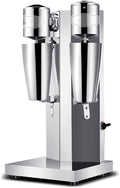 Electric Double-head Milk Shaker Machine Commercial Milkshake Maker Machine Drinks Mixer Speed 18000W/min Base Height 50mm for Protein Shakes and Mixing Cocktail