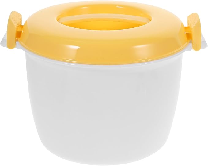 Hemoton Microwave Rice Cooker Small 4-Cup Capacity Microwavable Rice Maker with Steamer for Vegetables Pasta and Soups Convenient Compact Kitchen Appliance