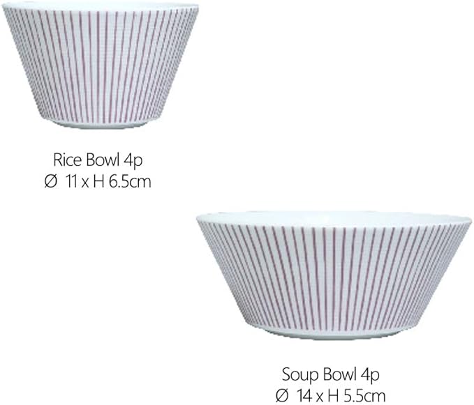 Hankook Chinaware 한국도자기 Cozy Pink Home Set for 4 Dinnerware Korean Fine Bone-China Dojagi Ceramic
