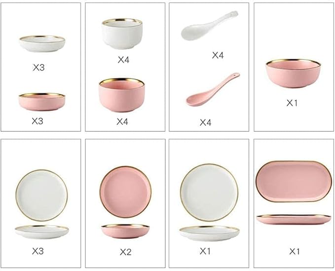 Dinnerware Set Plates and Bowls Sets 30 Pieces Porcelain Dinnerware Set Tableware Set Dish With Phnom Penh Dishwasher Safe