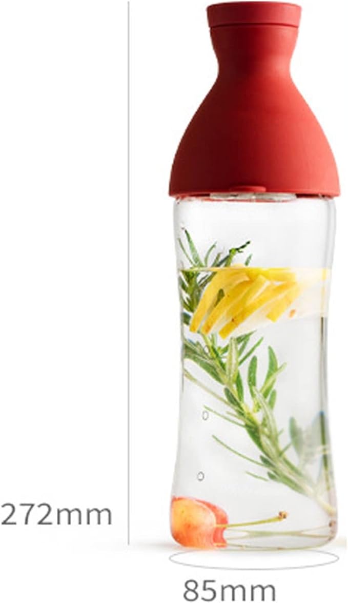 Coffee Carafe Cold Brew Pot 750ml Filter in Cold Brew Coffee Glass Coffee Maker Cold Extraction Mixing Ground Coffee with Cool Water Convenient(Yellow)