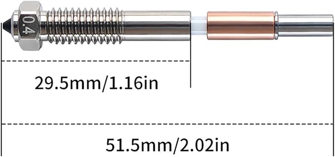 for QIDI Plus4 Bimetallic Nozzle 0.4mm Resistance Quick Removal Ceramic Insulation Integration Nozzles for QIDI Plus4