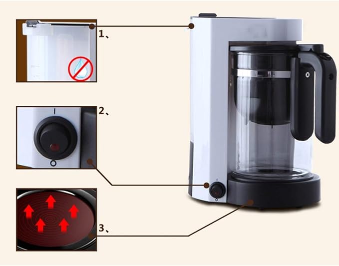 Coffee Maker Steamer Automatic Steam Black Tea Household Glass Burning Teapot