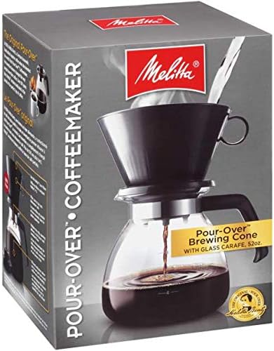 Melitta 52 oz. Pour-Over Coffee Brewer with Glass Carafe Black