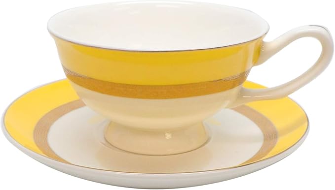Royalty Porcelain 20 Pc 'Honey' Luxury Yellow Dinner Set Premium Porcelain