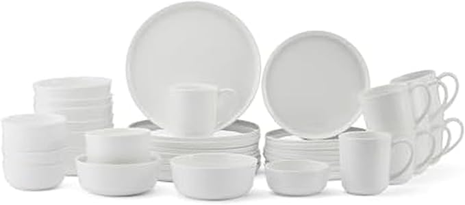 Mikasa Samantha Bone China Lightweight Chip Resistant 40 Piece Dinnerware Set Service for 8