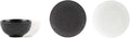 Elegant Black and White Minimalist Matte Ceramic Dinnerware Set Includes Plates Bowls Perfect for Home Dining Modern Tableware for Everyday Use or Gifting Ideal for Housewarming