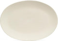 over&ampback Coupe Stoneware Serving Platter - Elegant 1-Piece Oval Serving Platter to Complete Your Kitchen Set - 16.4 x 11.5 - Semi-Matte Ivory