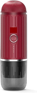 Portable Coffee Machine Portable 2 In 1 Espresso Machine Compatible With Capsules And Ground Coffee 19 Bar Pressure Perfect For Kitchen Travel Campingfor Outdoor Travel Picnic(Red)
